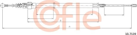 Cofle 10.7139 - Тросик, cтояночный тормоз autospares.lv