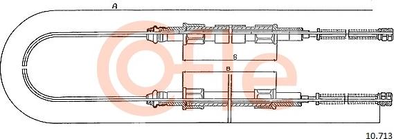 Cofle 10.713 - Тросик, cтояночный тормоз autospares.lv