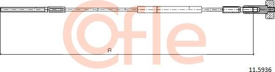 Cofle 11.5936 - Тросик, cтояночный тормоз autospares.lv