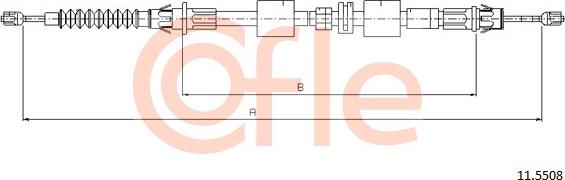 Cofle 11.5508 - Тросик, cтояночный тормоз autospares.lv