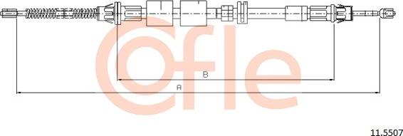 Cofle 11.5507 - Тросик, cтояночный тормоз autospares.lv