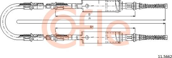 Cofle 11.5662 - Тросик, cтояночный тормоз autospares.lv