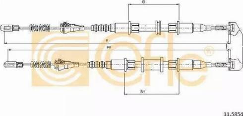 Parts-Mall PTC-042 - Тросик, cтояночный тормоз autospares.lv