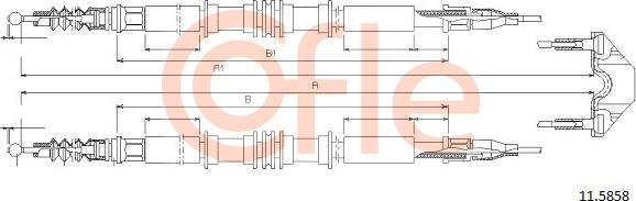 Cofle 92.11.5858 - Тросик, cтояночный тормоз autospares.lv