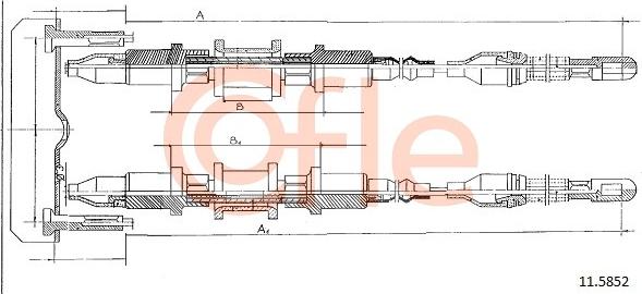 Cofle 11.5852 - Тросик, cтояночный тормоз autospares.lv