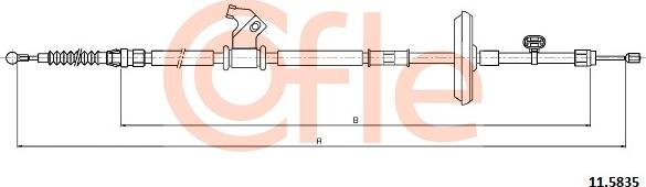 Cofle 11.5835 - Тросик, cтояночный тормоз autospares.lv