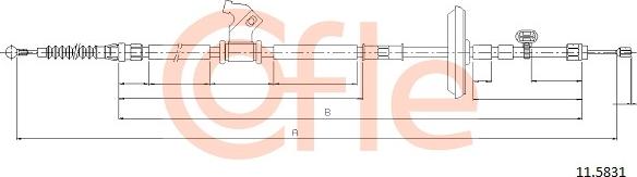 Cofle 92.11.5831 - Тросик, cтояночный тормоз autospares.lv