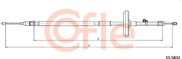 Cofle 11.5832 - Тросик, cтояночный тормоз autospares.lv