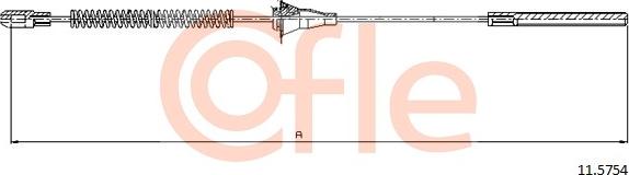 Cofle 11.5754 - Тросик, cтояночный тормоз autospares.lv