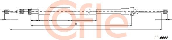 Cofle 92.11.6668 - Тросик, cтояночный тормоз autospares.lv