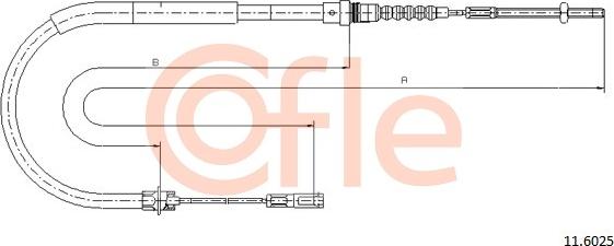 Cofle 92.11.6025 - Тросик, cтояночный тормоз autospares.lv