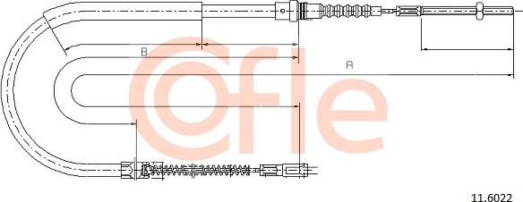 Cofle 11.6022 - Тросик, cтояночный тормоз autospares.lv