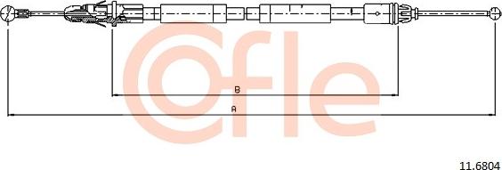 Cofle 11.6804 - Тросик, cтояночный тормоз autospares.lv