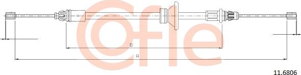 Cofle 92116806 - Тросик, cтояночный тормоз autospares.lv