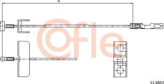 Cofle 11.6802 - Тросик, cтояночный тормоз autospares.lv