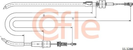 Cofle 11.1246 - Тросик газа autospares.lv