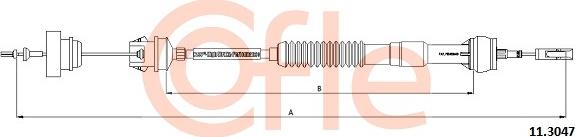 Cofle 11.3047 - Трос, управление сцеплением autospares.lv