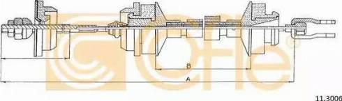 Cofle 11.3006 - Трос, управление сцеплением autospares.lv
