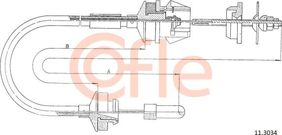 Cofle 11.3034 - Трос, управление сцеплением autospares.lv