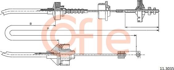 Cofle 11.3035 - Трос, управление сцеплением autospares.lv