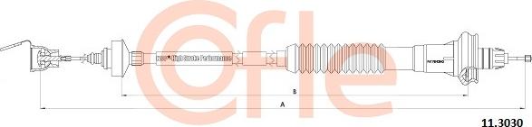 Cofle 11.3030 - Трос, управление сцеплением autospares.lv