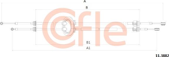 Cofle 92.11.3882 - Трос, наконечник, ступенчатая коробка передач autospares.lv