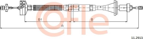 Cofle 11.2913 - Трос, управление сцеплением autospares.lv