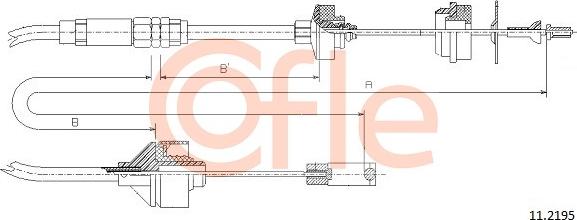 Cofle 11.2195 - Трос, управление сцеплением autospares.lv