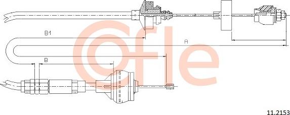 Cofle 11.2153 - Трос, управление сцеплением autospares.lv