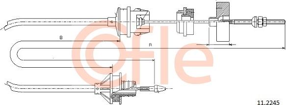 Cofle 11.2245 - Трос, управление сцеплением autospares.lv