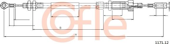 Cofle 1171.12 - Тросик, cтояночный тормоз autospares.lv