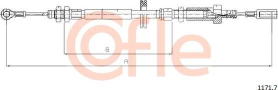 Cofle 1171.7 - Тросик, cтояночный тормоз autospares.lv