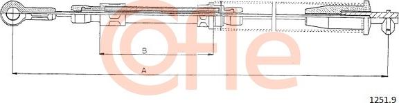 Cofle 1251.9 - Тросик, cтояночный тормоз autospares.lv