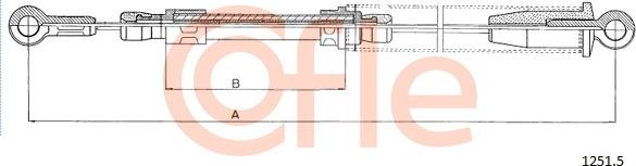 Cofle 1251.5 - Тросик, cтояночный тормоз autospares.lv