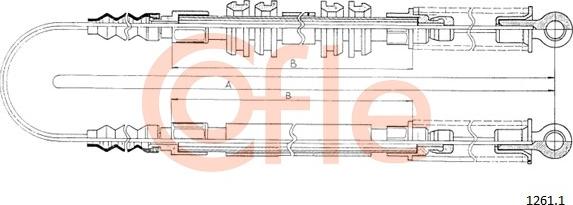 Cofle 1261.1 - Тросик, cтояночный тормоз autospares.lv