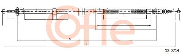 Cofle 92.12.0714 - Тросик, cтояночный тормоз autospares.lv