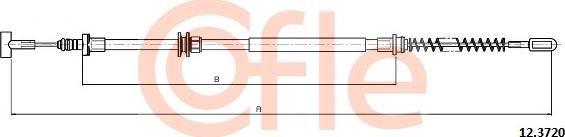 Cofle 12.3720 - Тросик, cтояночный тормоз autospares.lv