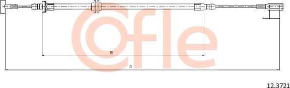 Cofle 12.3721 - Тросик, cтояночный тормоз autospares.lv