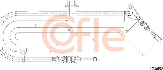 Cofle 17.0652 - Тросик, cтояночный тормоз autospares.lv