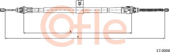 Cofle 17.0006 - Тросик, cтояночный тормоз autospares.lv