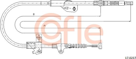 Cofle 92.17.0237 - Тросик, cтояночный тормоз autospares.lv