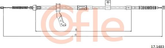 Cofle 17.1483 - Тросик, cтояночный тормоз autospares.lv