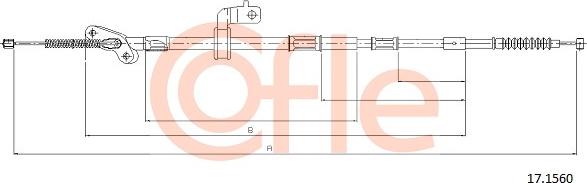 Cofle 92.17.1560 - Тросик, cтояночный тормоз autospares.lv