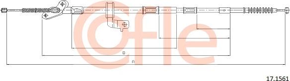 Cofle 17.1561 - Тросик, cтояночный тормоз autospares.lv