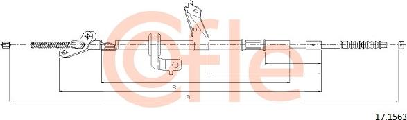 Cofle 17.1563 - Тросик, cтояночный тормоз autospares.lv