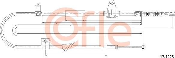 Cofle 17.1228 - Тросик, cтояночный тормоз autospares.lv