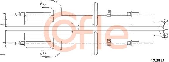 Cofle 92.17.3518 - Тросик, cтояночный тормоз autospares.lv