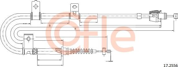 Cofle 17.2556 - Тросик, cтояночный тормоз autospares.lv