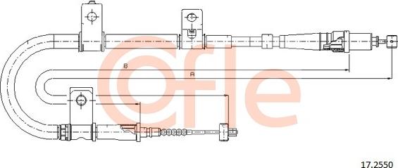 Cofle 17.2550 - Тросик, cтояночный тормоз autospares.lv