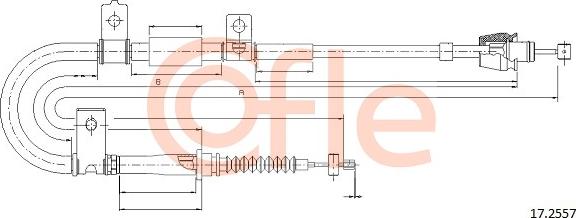 Cofle 17.2557 - Тросик, cтояночный тормоз autospares.lv